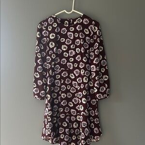 LOFT Burgundy  Bishop Sleeve Sundress